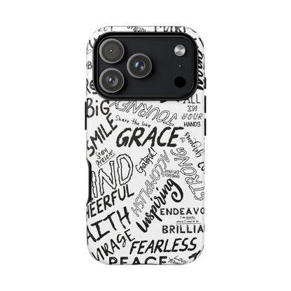 Inspirational Words Phone Case — Black & White Handlettered Positive Quotes