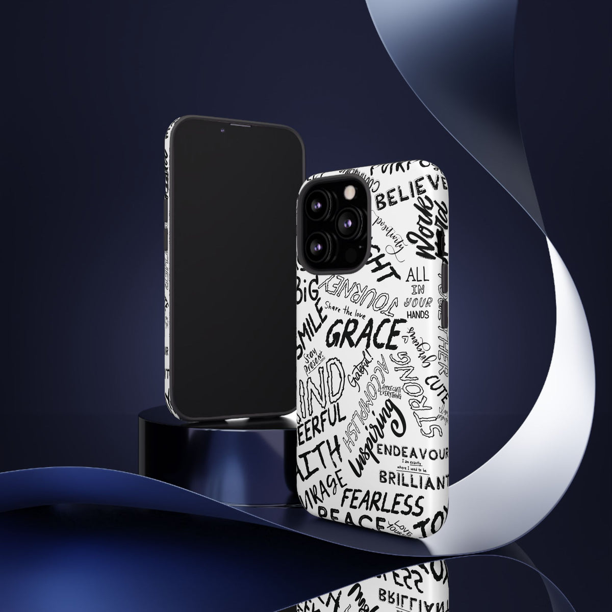 Inspirational Words Phone Case — Black & White Handlettered Positive Quotes