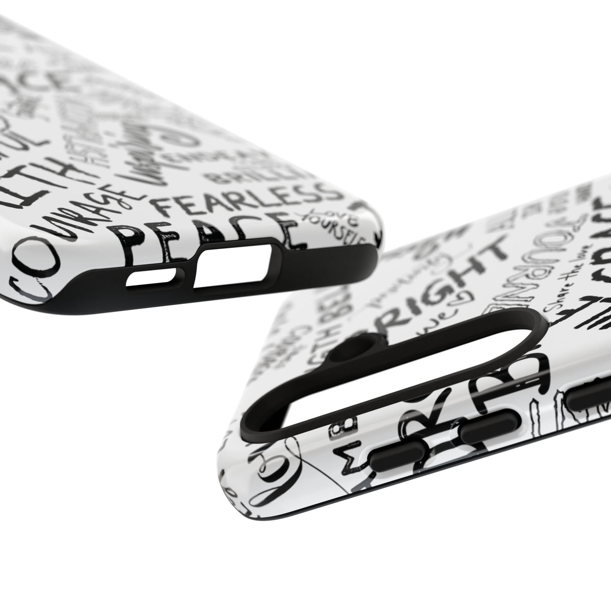 Inspirational Words Phone Case — Black & White Handlettered Positive Quotes