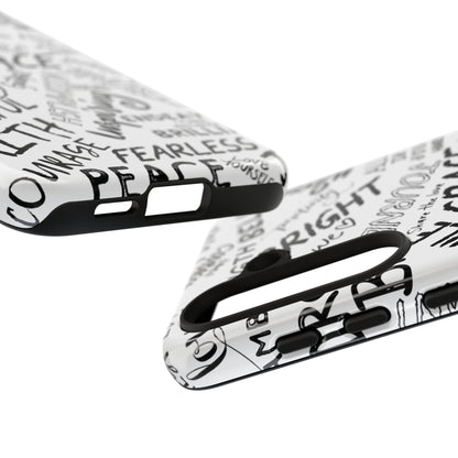 Inspirational Words Phone Case — Black & White Handlettered Positive Quotes