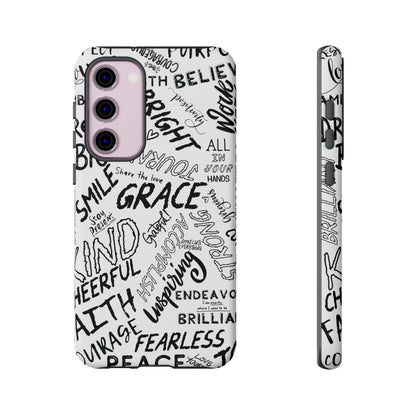 Inspirational Words Phone Case — Black & White Handlettered Positive Quotes