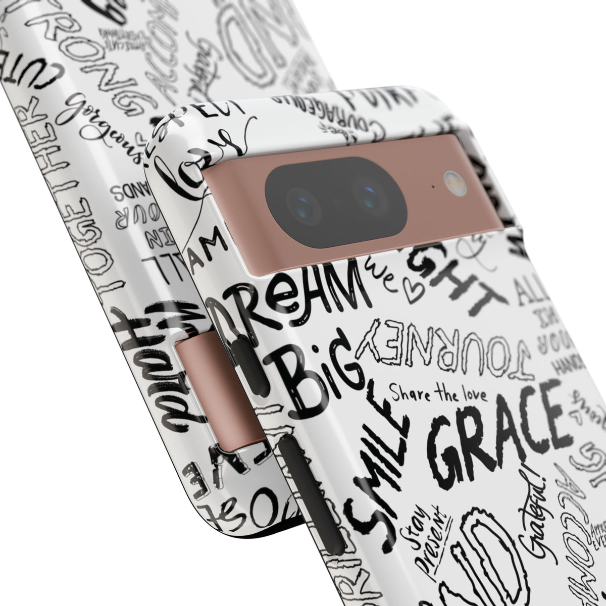 Inspirational Words Phone Case — Black & White Handlettered Positive Quotes