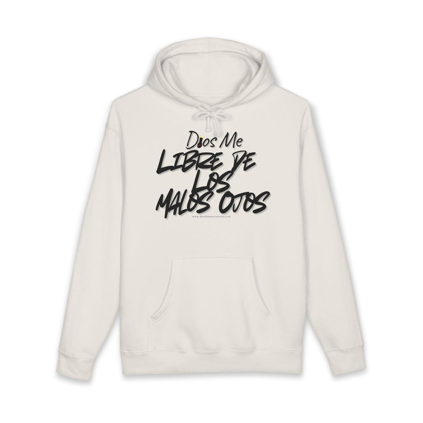 Evil Eye Hoodie — "Dios Me Libre de Los Malos Ojos" Graphic Pullover