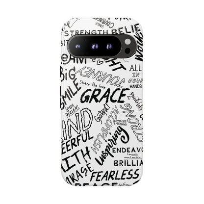 Inspirational Words Phone Case — Black & White Handlettered Positive Quotes