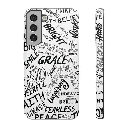 Inspirational Words Phone Case — Black & White Handlettered Positive Quotes