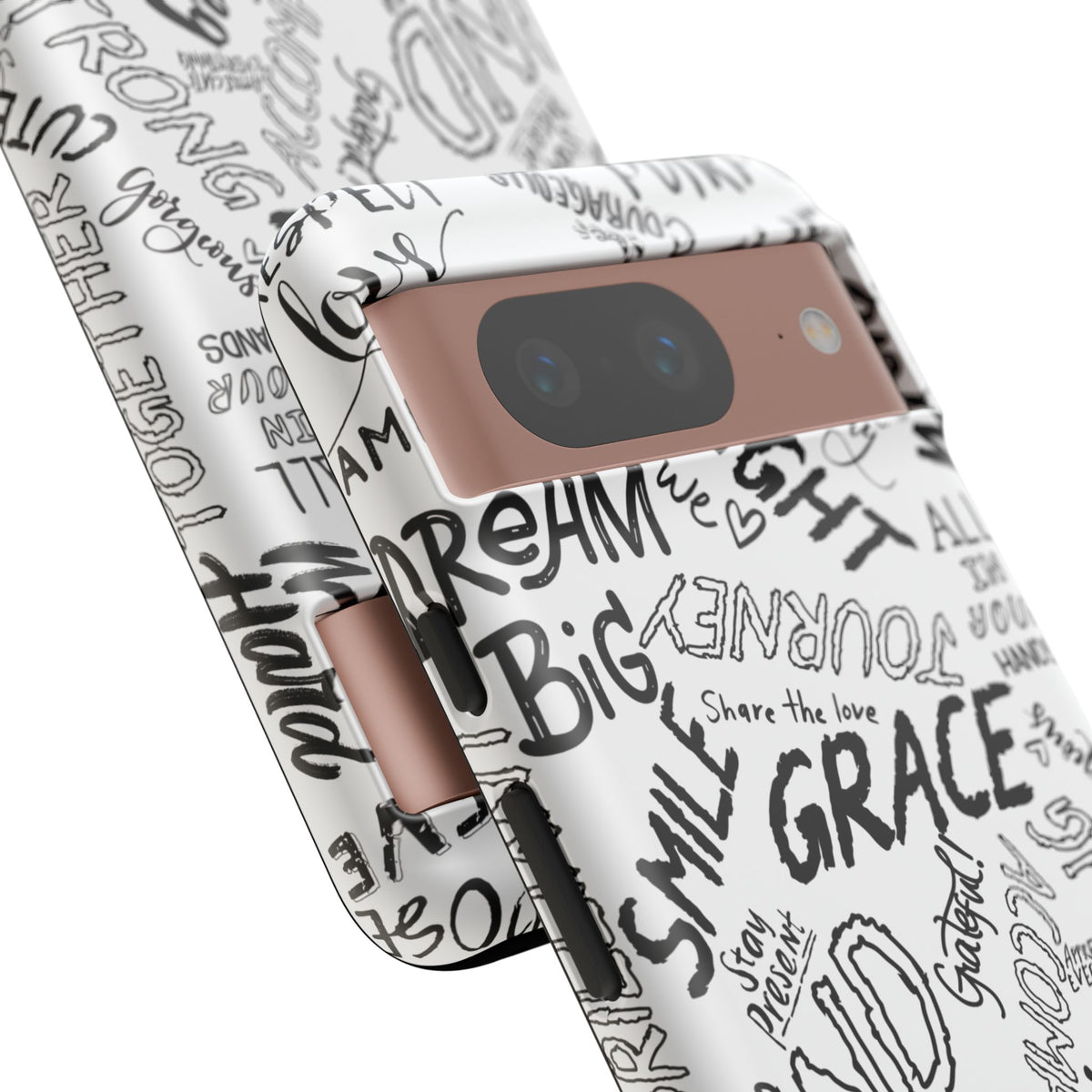 Inspirational Words Phone Case — Black & White Handlettered Positive Quotes