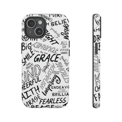 Inspirational Words Phone Case — Black & White Handlettered Positive Quotes