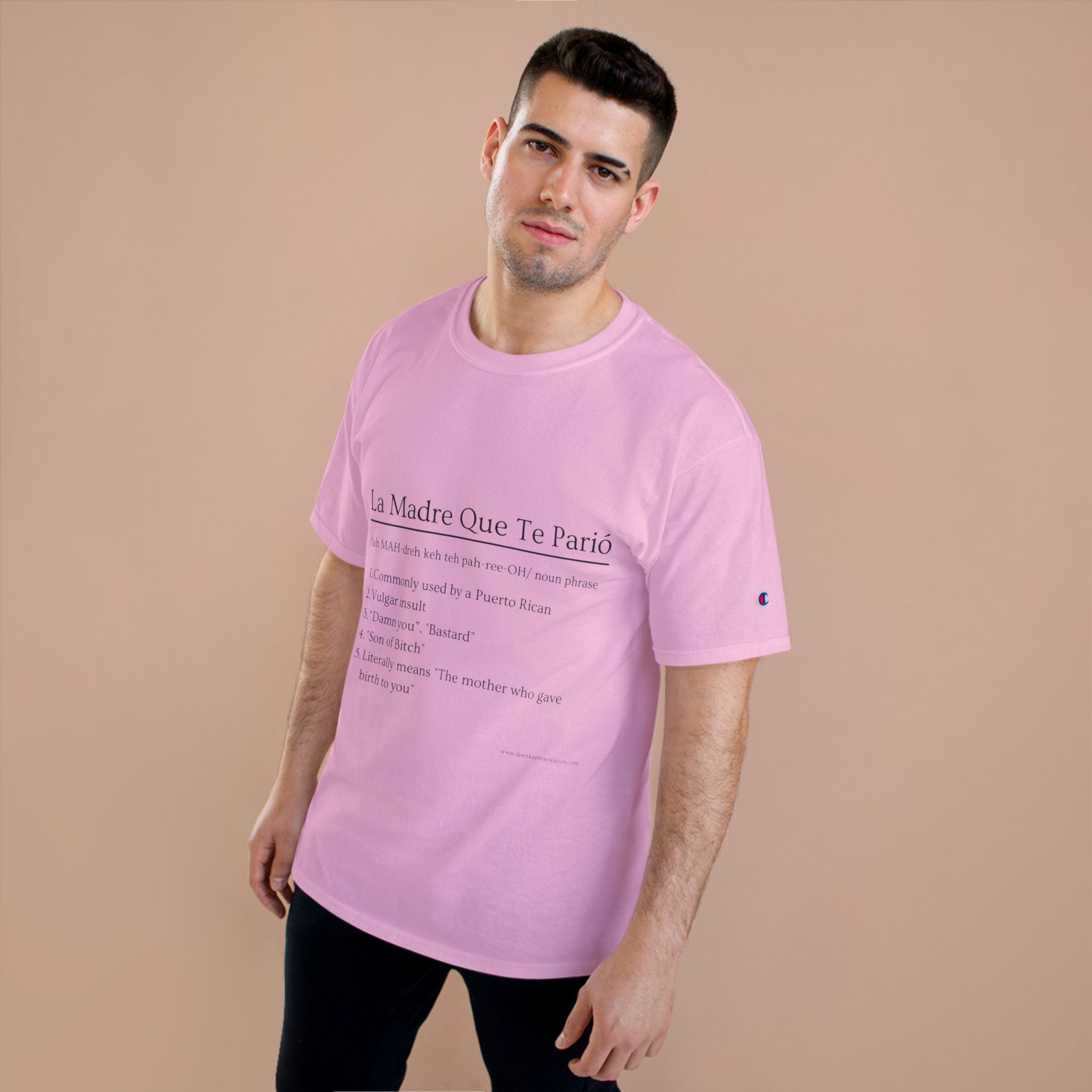 La Madre Que Te Parió | Champion Definition Tee | Spanish Phrase Shirt