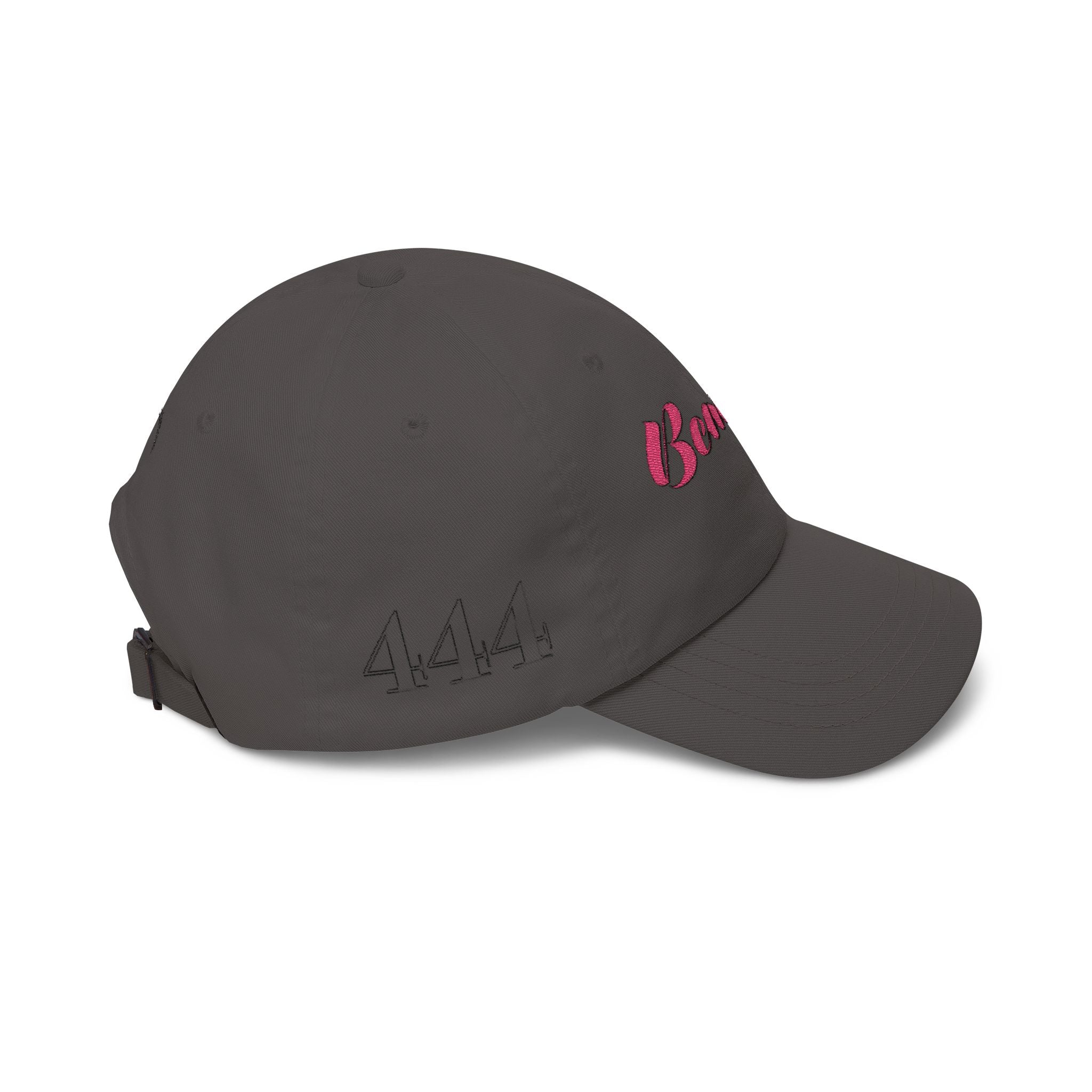 Beauty Affirmation & Angel Number 444 Classic Dad Cap — Vintage Brass Strap, Soft Cotton