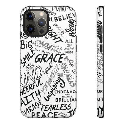 Inspirational Words Phone Case — Black & White Handlettered Positive Quotes