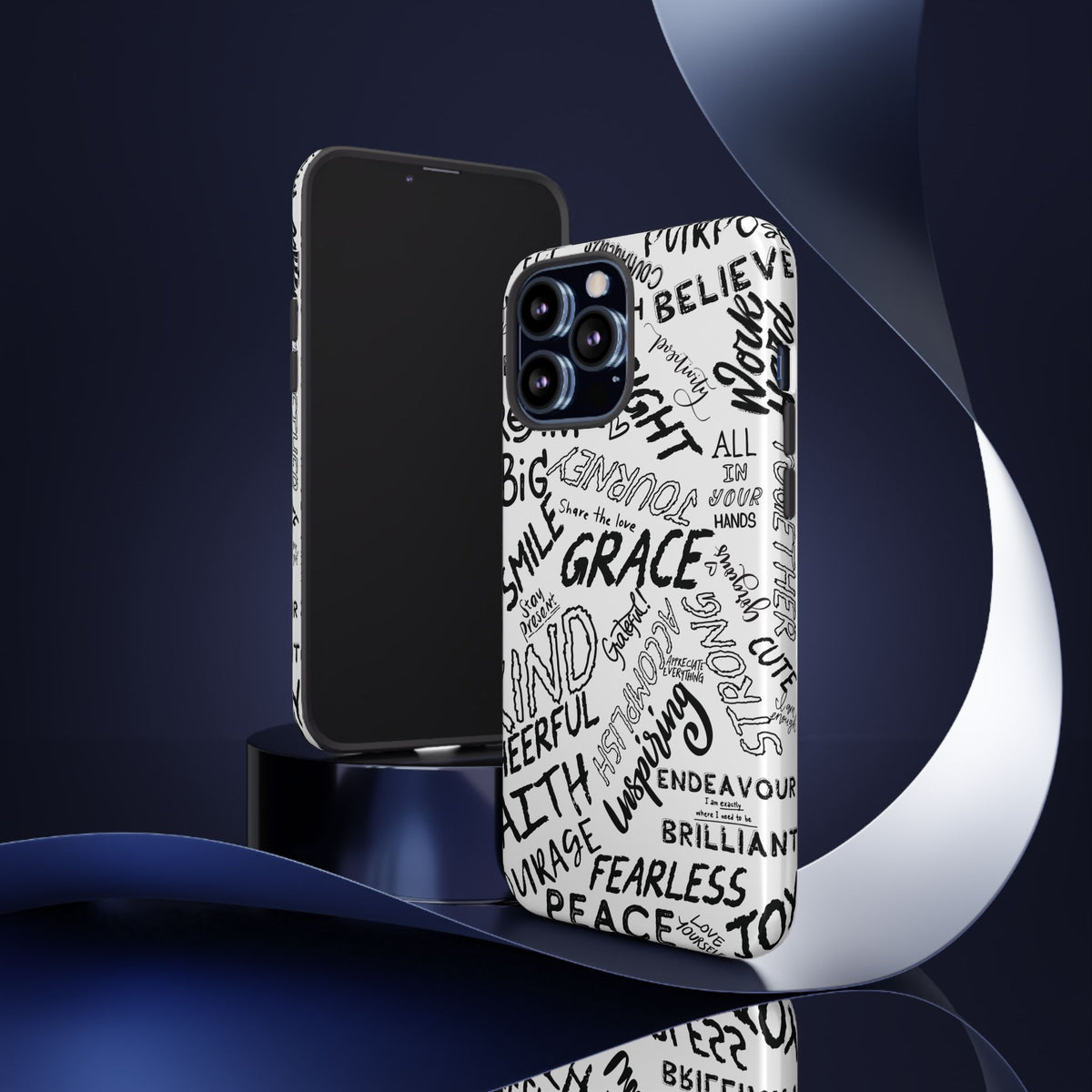 Inspirational Words Phone Case — Black & White Handlettered Positive Quotes