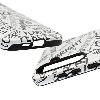 Inspirational Words Phone Case — Black & White Handlettered Positive Quotes