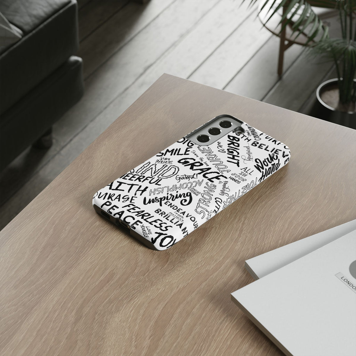Inspirational Words Phone Case — Black & White Handlettered Positive Quotes