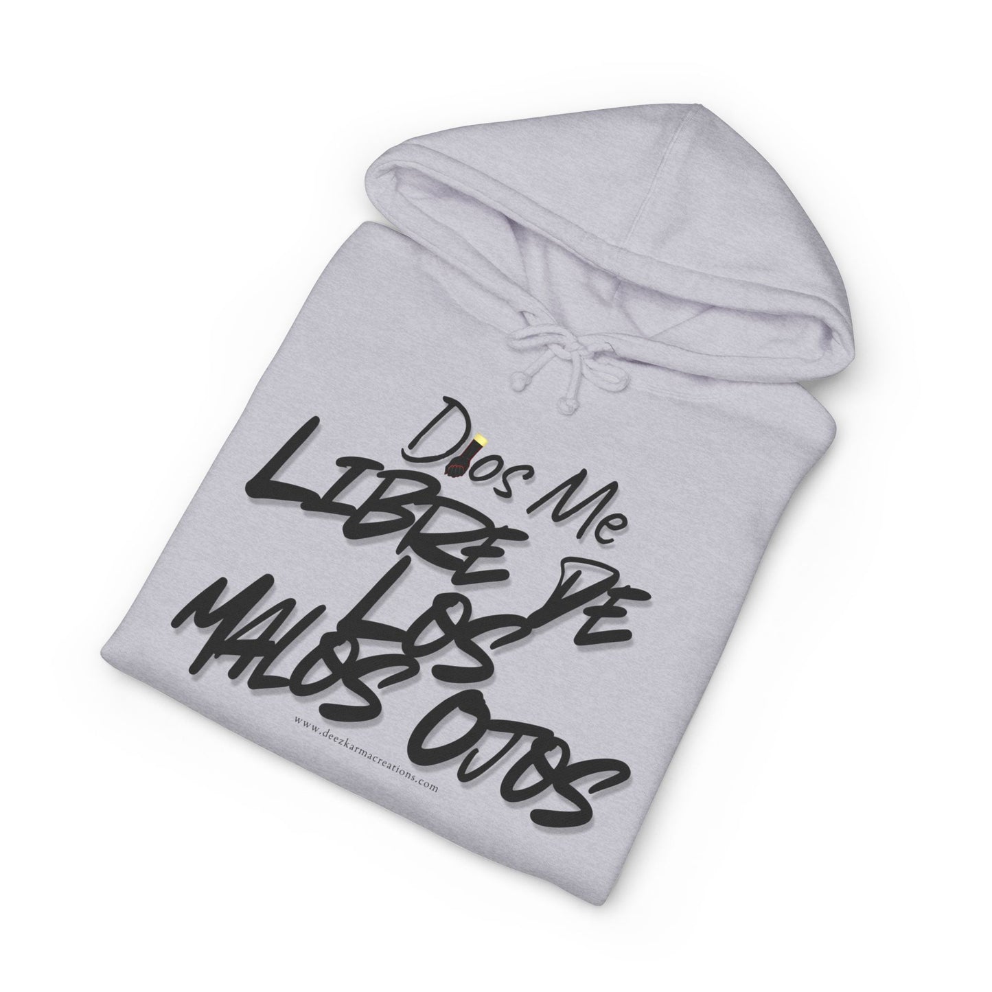 Evil Eye Hoodie — "Dios Me Libre de Los Malos Ojos" Graphic Pullover