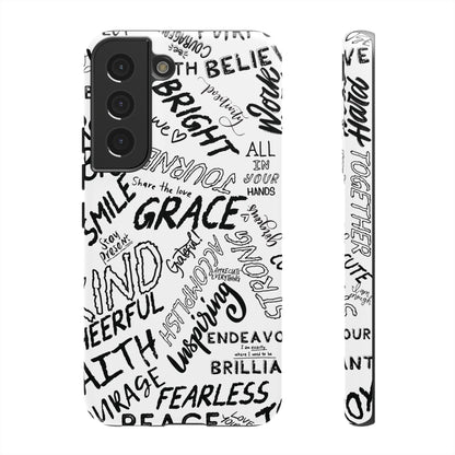 Inspirational Words Phone Case — Black & White Handlettered Positive Quotes