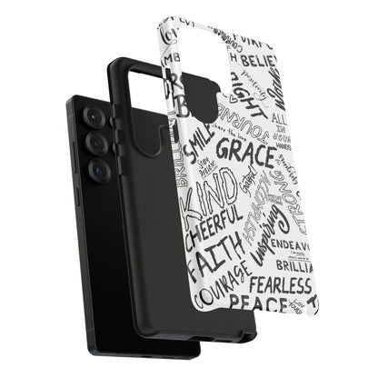 Inspirational Words Phone Case — Black & White Handlettered Positive Quotes