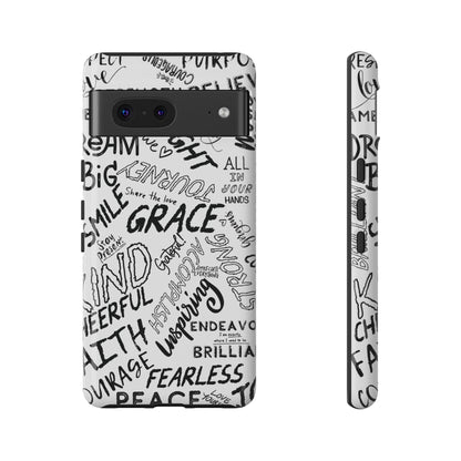 Inspirational Words Phone Case — Black & White Handlettered Positive Quotes