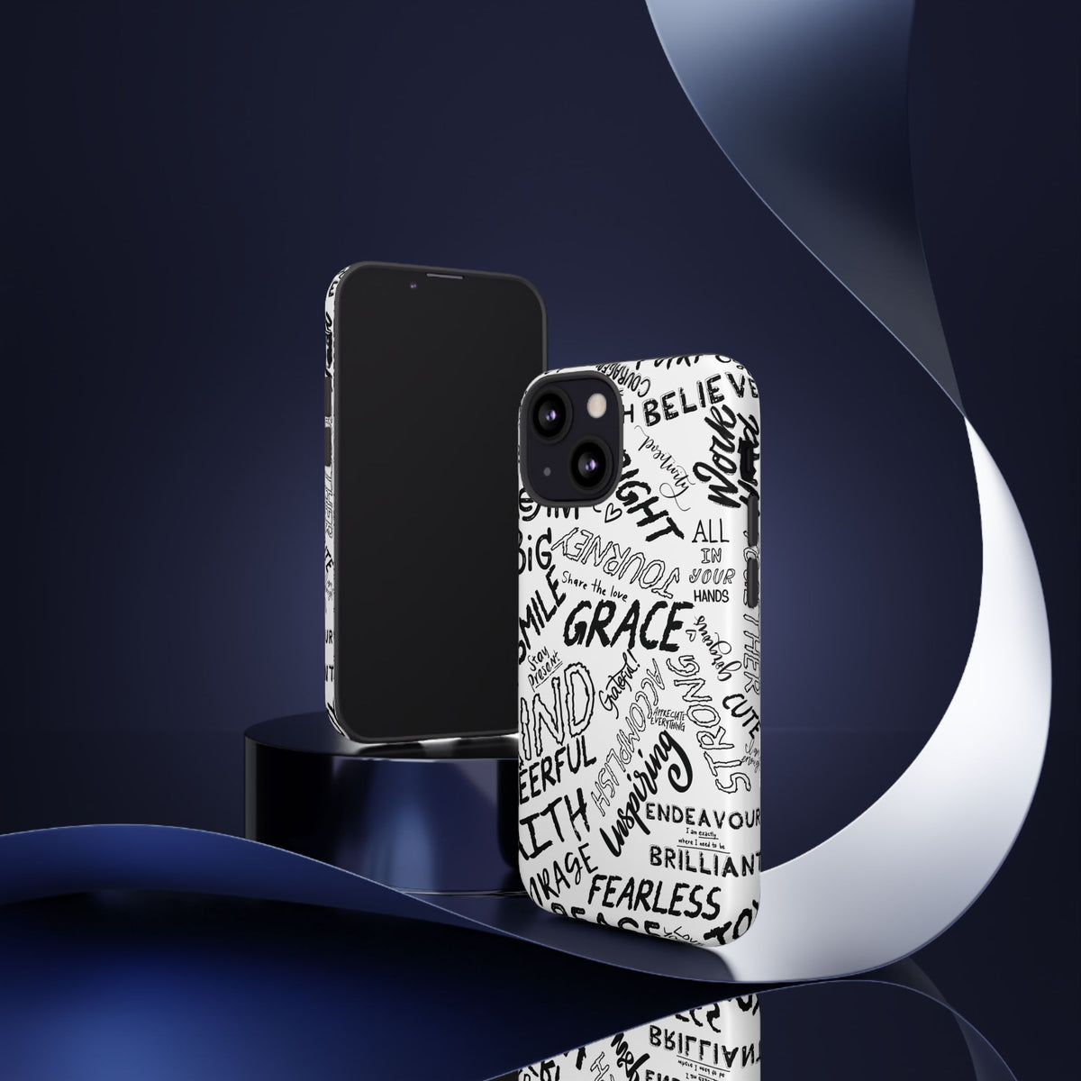 Inspirational Words Phone Case — Black & White Handlettered Positive Quotes