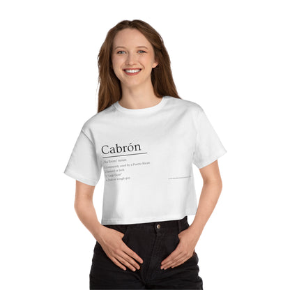 Cabrón Crop Tee | Built Different | Latina Streetwear Graphic Top