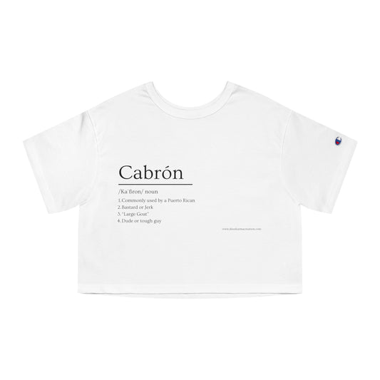 Cabrón Crop Tee | Built Different | Latina Streetwear Graphic Top