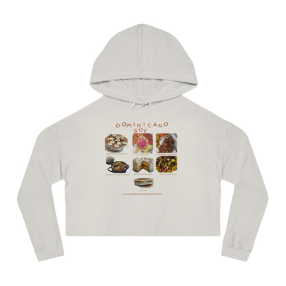 Dominican Traditional Dishes Cropped Hoodie | Dominican Food Design