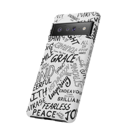 Inspirational Words Phone Case — Black & White Handlettered Positive Quotes