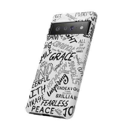 Inspirational Words Phone Case — Black & White Handlettered Positive Quotes