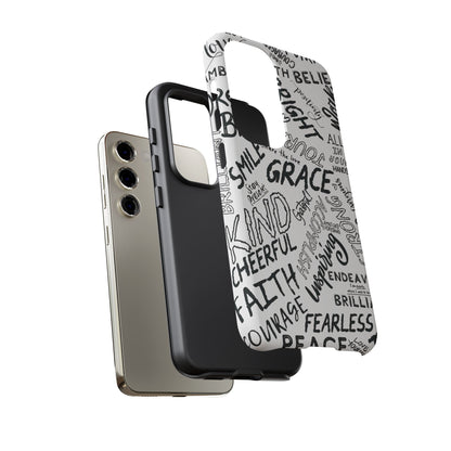 Inspirational Words Phone Case — Black & White Handlettered Positive Quotes