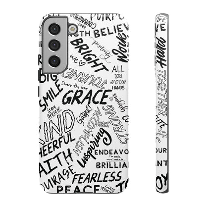 Inspirational Words Phone Case — Black & White Handlettered Positive Quotes