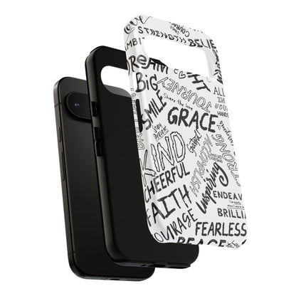 Inspirational Words Phone Case — Black & White Handlettered Positive Quotes