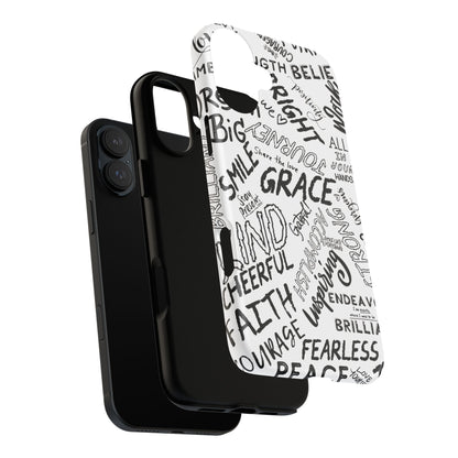 Inspirational Words Phone Case — Black & White Handlettered Positive Quotes