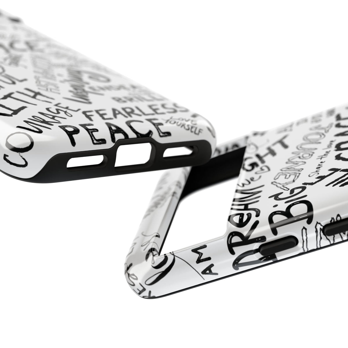 Inspirational Words Phone Case — Black & White Handlettered Positive Quotes