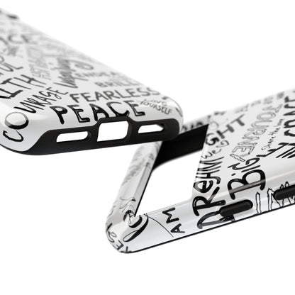 Inspirational Words Phone Case — Black & White Handlettered Positive Quotes