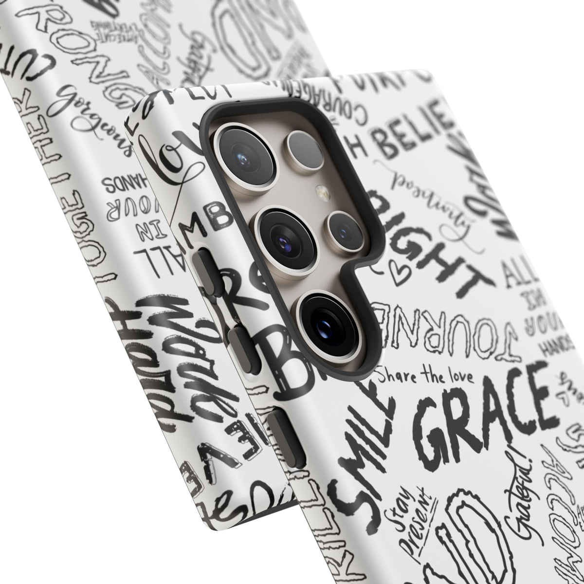 Inspirational Words Phone Case — Black & White Handlettered Positive Quotes