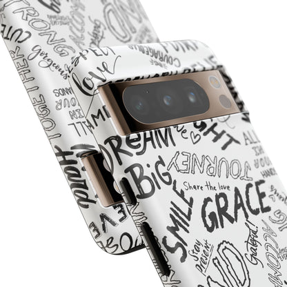 Inspirational Words Phone Case — Black & White Handlettered Positive Quotes
