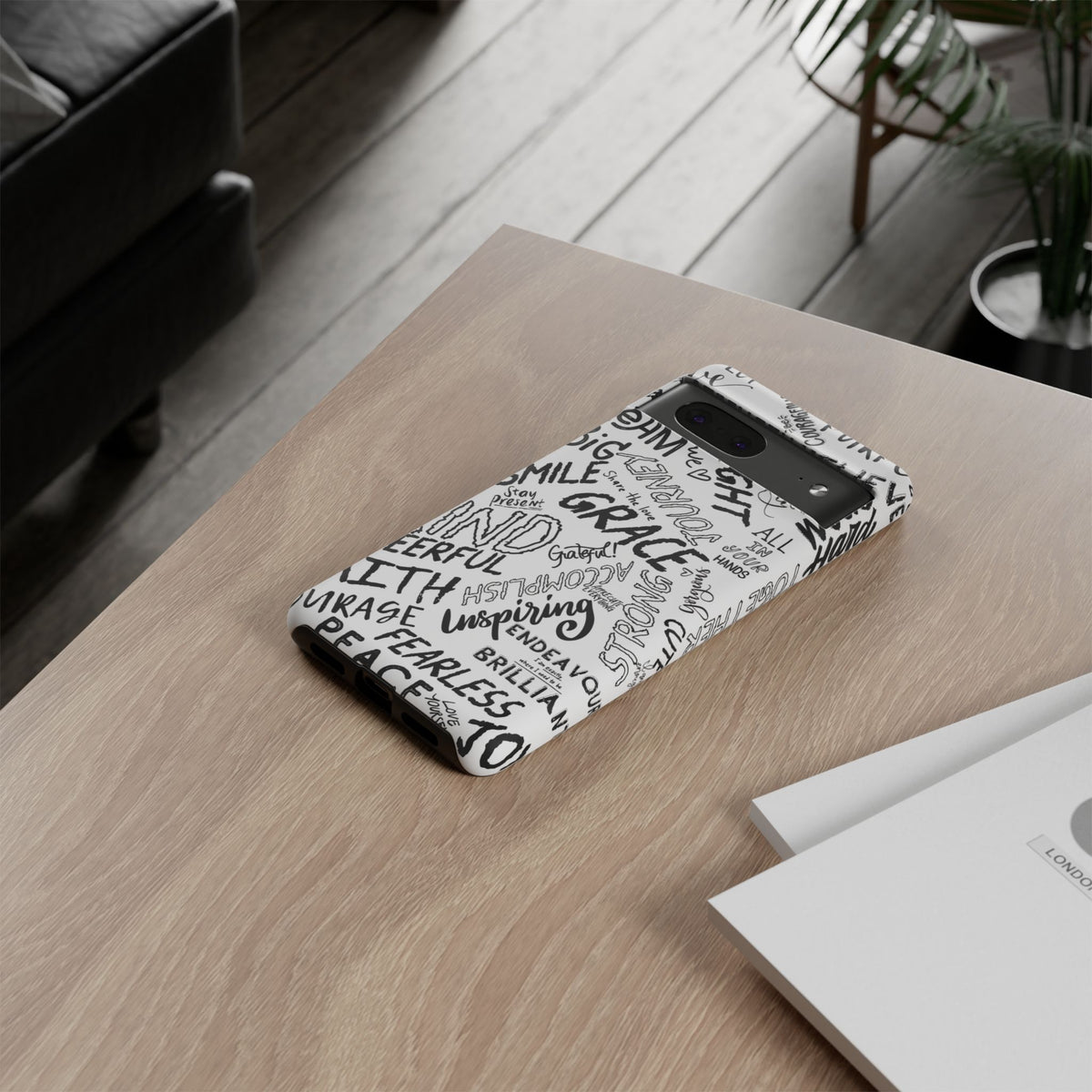 Inspirational Words Phone Case — Black & White Handlettered Positive Quotes
