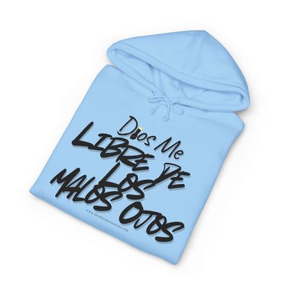Evil Eye Hoodie — "Dios Me Libre de Los Malos Ojos" Graphic Pullover