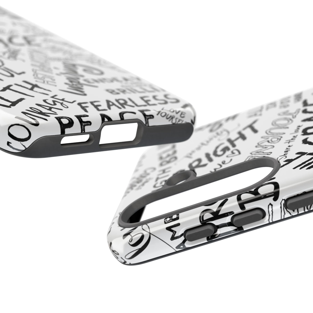 Inspirational Words Phone Case — Black & White Handlettered Positive Quotes