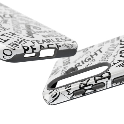 Inspirational Words Phone Case — Black & White Handlettered Positive Quotes