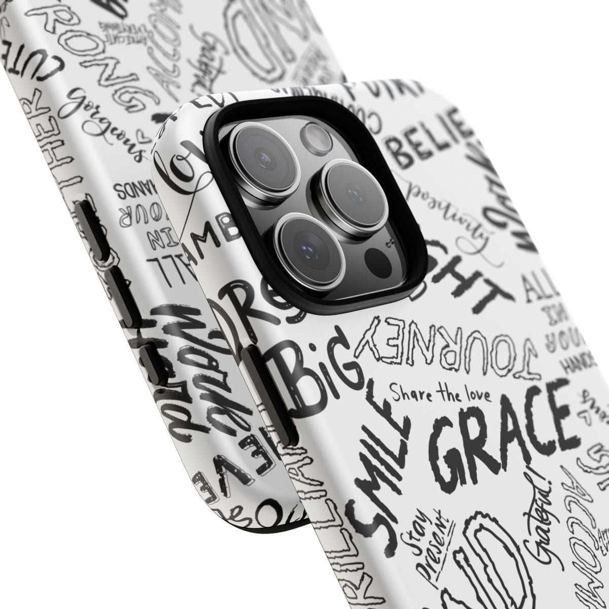 Inspirational Words Phone Case — Black & White Handlettered Positive Quotes
