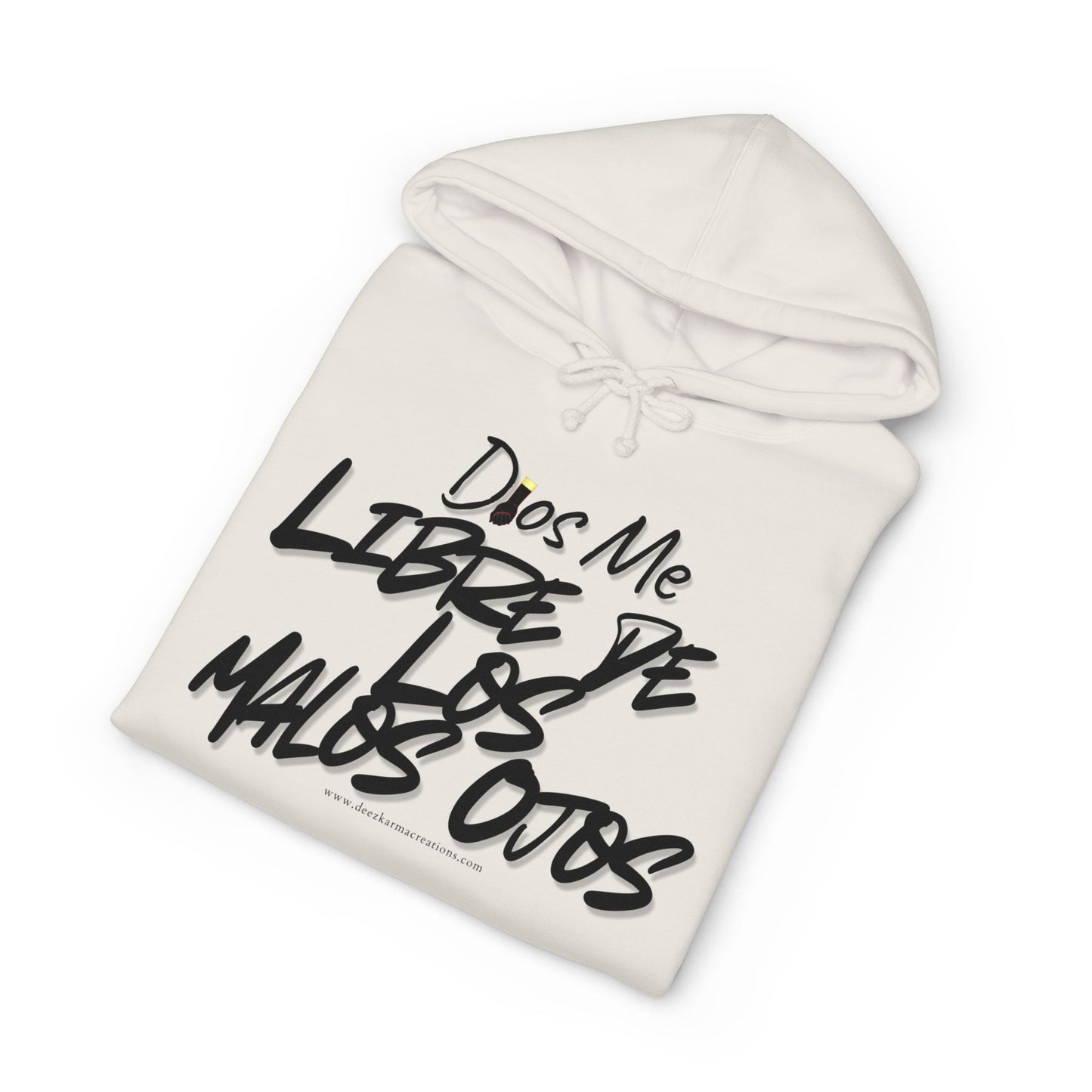 Evil Eye Hoodie — "Dios Me Libre de Los Malos Ojos" Graphic Pullover
