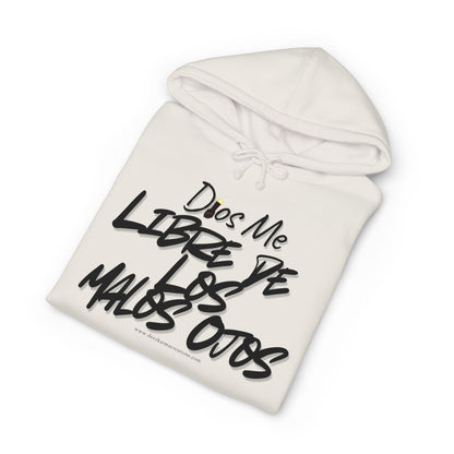 Evil Eye Hoodie — "Dios Me Libre de Los Malos Ojos" Graphic Pullover