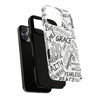 Inspirational Words Phone Case — Black & White Handlettered Positive Quotes