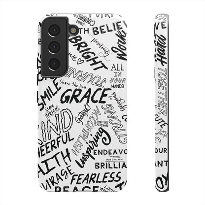Inspirational Words Phone Case — Black & White Handlettered Positive Quotes
