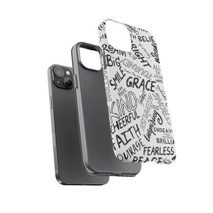 Inspirational Words Phone Case — Black & White Handlettered Positive Quotes