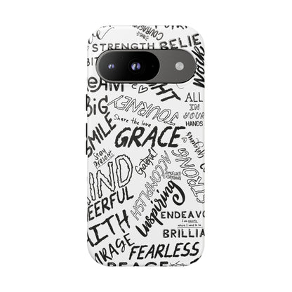 Inspirational Words Phone Case — Black & White Handlettered Positive Quotes