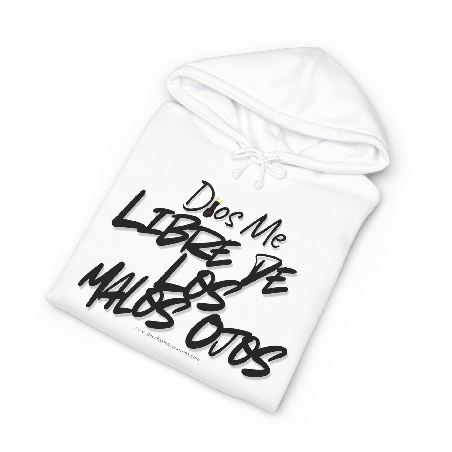 Evil Eye Hoodie — "Dios Me Libre de Los Malos Ojos" Graphic Pullover