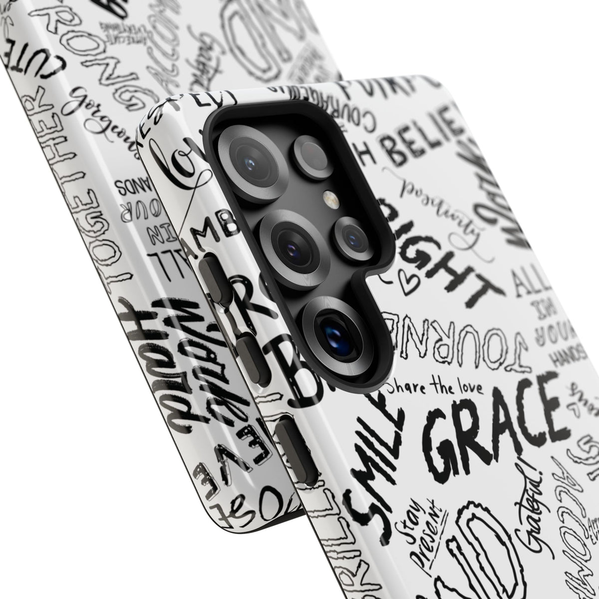 Inspirational Words Phone Case — Black & White Handlettered Positive Quotes