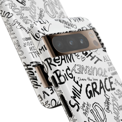 Inspirational Words Phone Case — Black & White Handlettered Positive Quotes