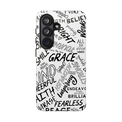 Inspirational Words Phone Case — Black & White Handlettered Positive Quotes